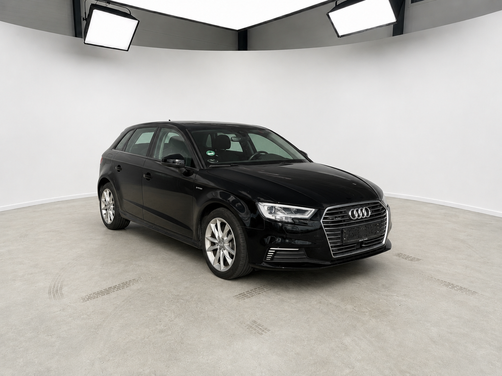 Audi A3 etron 2018, set skråt forfra hos ENV Auto i Odense