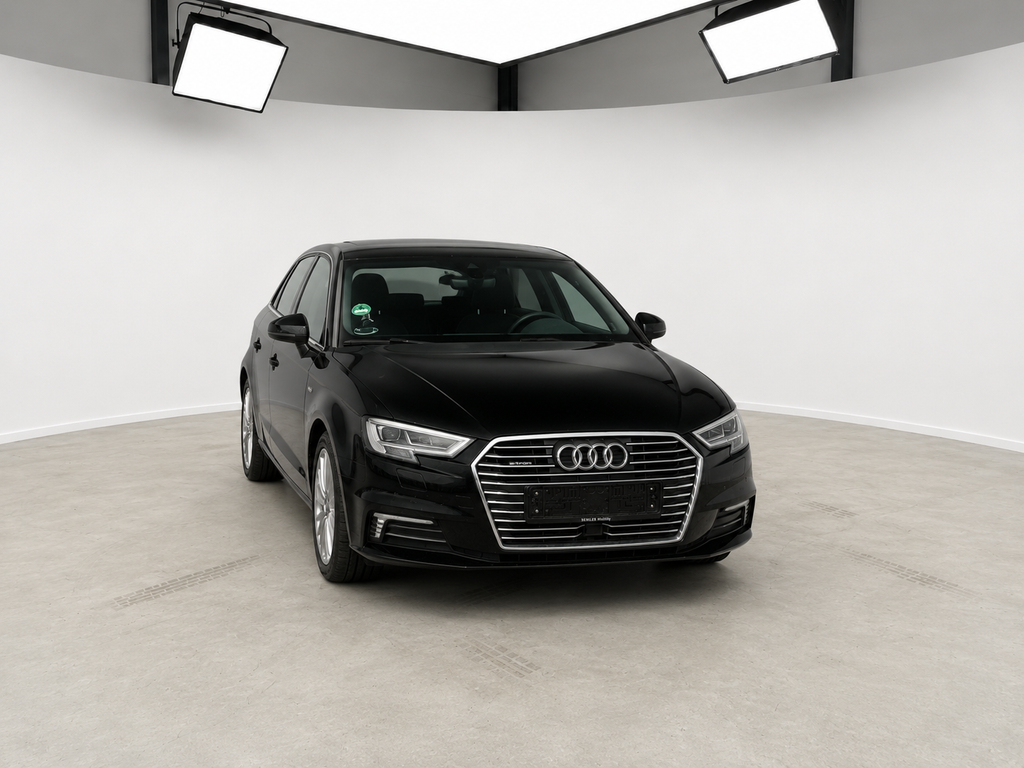 Audi A3 etron 2018, set skråt forfra hos ENV Auto i Odense