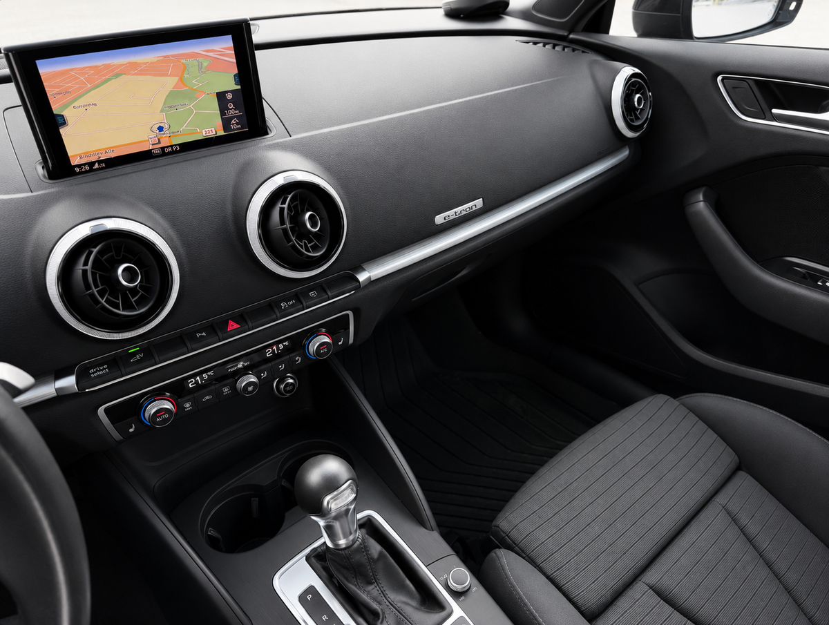 Audi A3 etron 2018, ser på skærmen hos ENV Auto i Odense